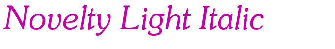 Novelty Light Italic